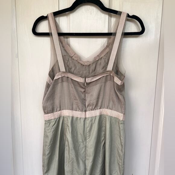 Ann Taylor LOFT Mesh Ribbon Trim Midi Dress Size 6 - Picture 3 of 5